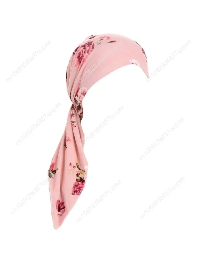 Pre-Tied Bandana Turban Hat Chemo Cancer Headscarf Headwraps Headwear for Women Hair Cover Hat