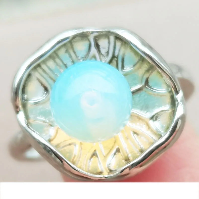 Aventurine Round Bead Ring WB1110