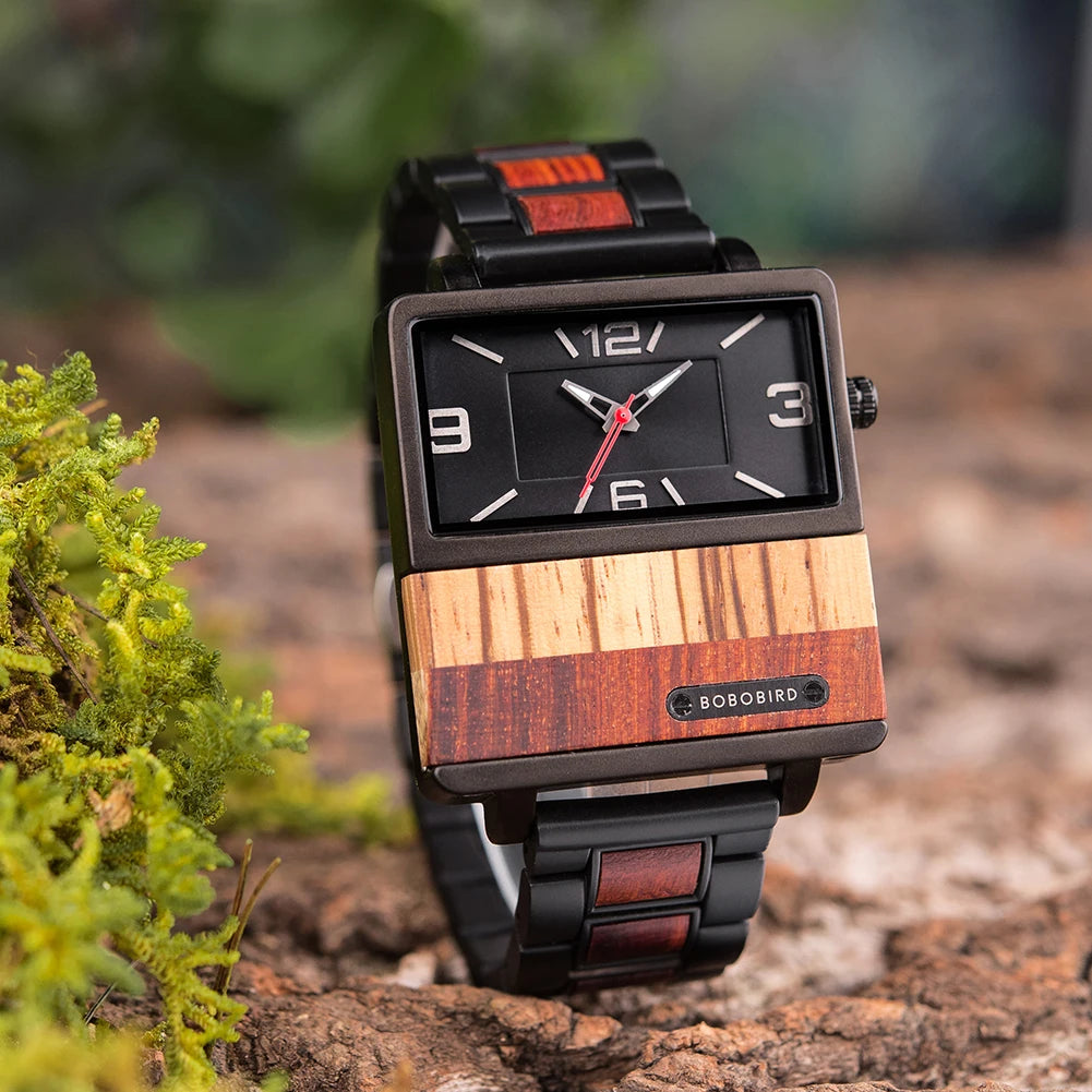 Clearanced Watch BOBOBIRD Design Wood Quartz Wristwatch for Men Good Value for Money Watchs Eco-giftsMystery Box Randomly Sends