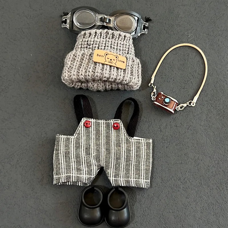 Labubu baby clothes front high energy 3.0 one two three generation Labu cloth clothes retro trend camera set pants gift