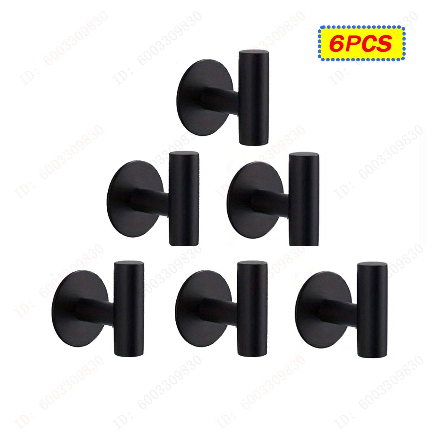 6/3PCS Strong Adhesive Wall Hooks,Self-adhesive Hooks,Towels Hanger Hook,Coat Hanging Rack,Key Holder,Bathroom Accessories