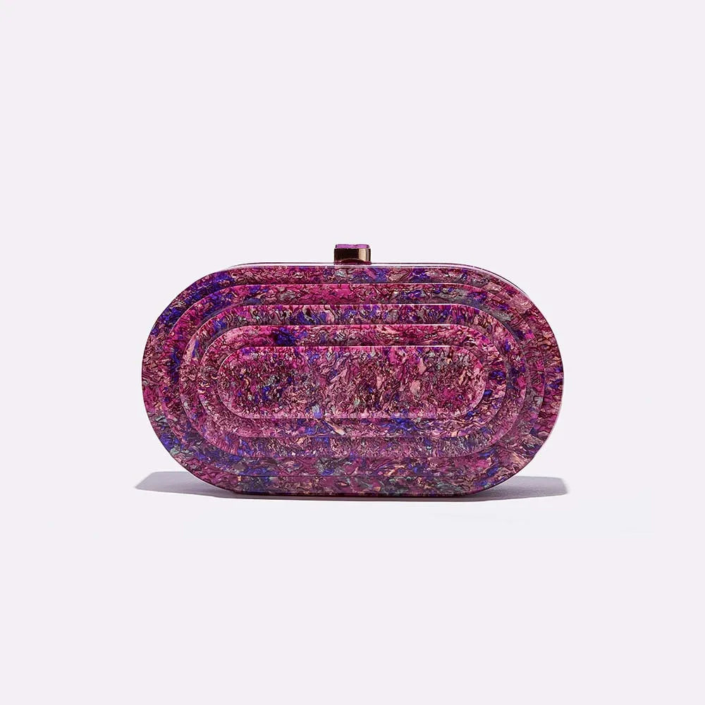 High Quality For Wedding Party Acrylic Box Evening Clutch Bags Women New Luxury Bride Rounded Rectangle Purses And Handbags