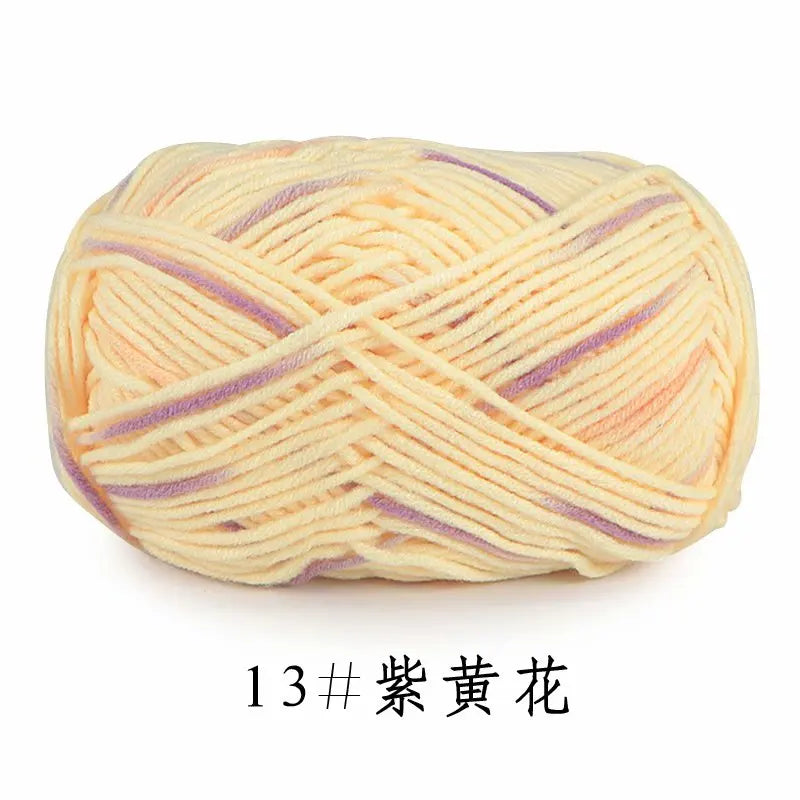 5Strands 2.5mm Colorful Soft Cotton Baby Knitting Wool Yarn Crochet Craft  Crochet Fancy Yarn Hand Knitting Sweater Baby Clothes
