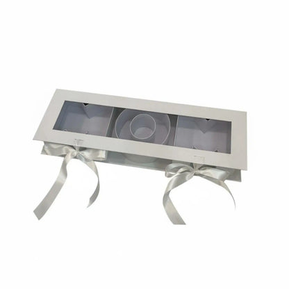 MOM Letter Gift Box Clear View Window Rectangular MOM Letter Display Box Elegant Design Flower Container for Moms, Weddings,