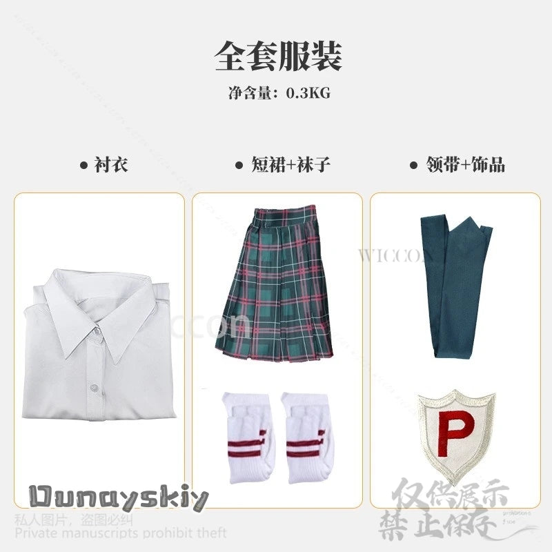 Panty Anime Cartoon Stocking Cosplay JK School Uniform Skirt Dress Woman Girls Sexy Party Suit Wigs Cos Halloween Customized