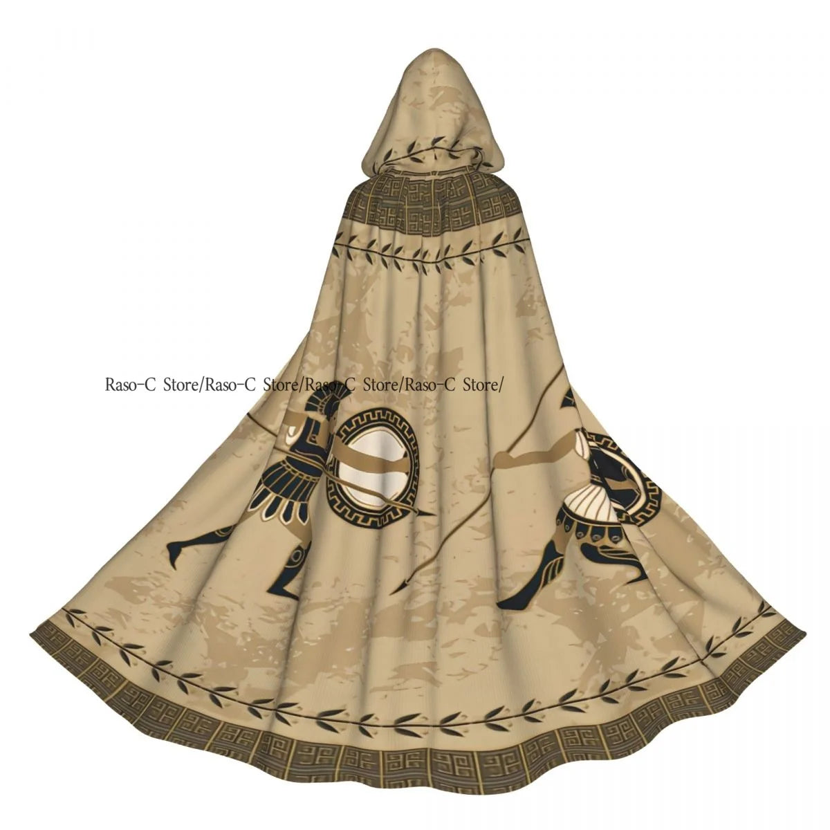Unisex Adult Ancient Greek Fighting People Cloak with Hood Long Witch Costume Cosplay
