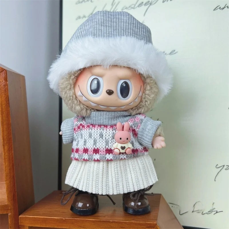 For 17cm Labubu Set High-Quality Clothes Set for Labubu V1/V2 Doll Accessories Clothe