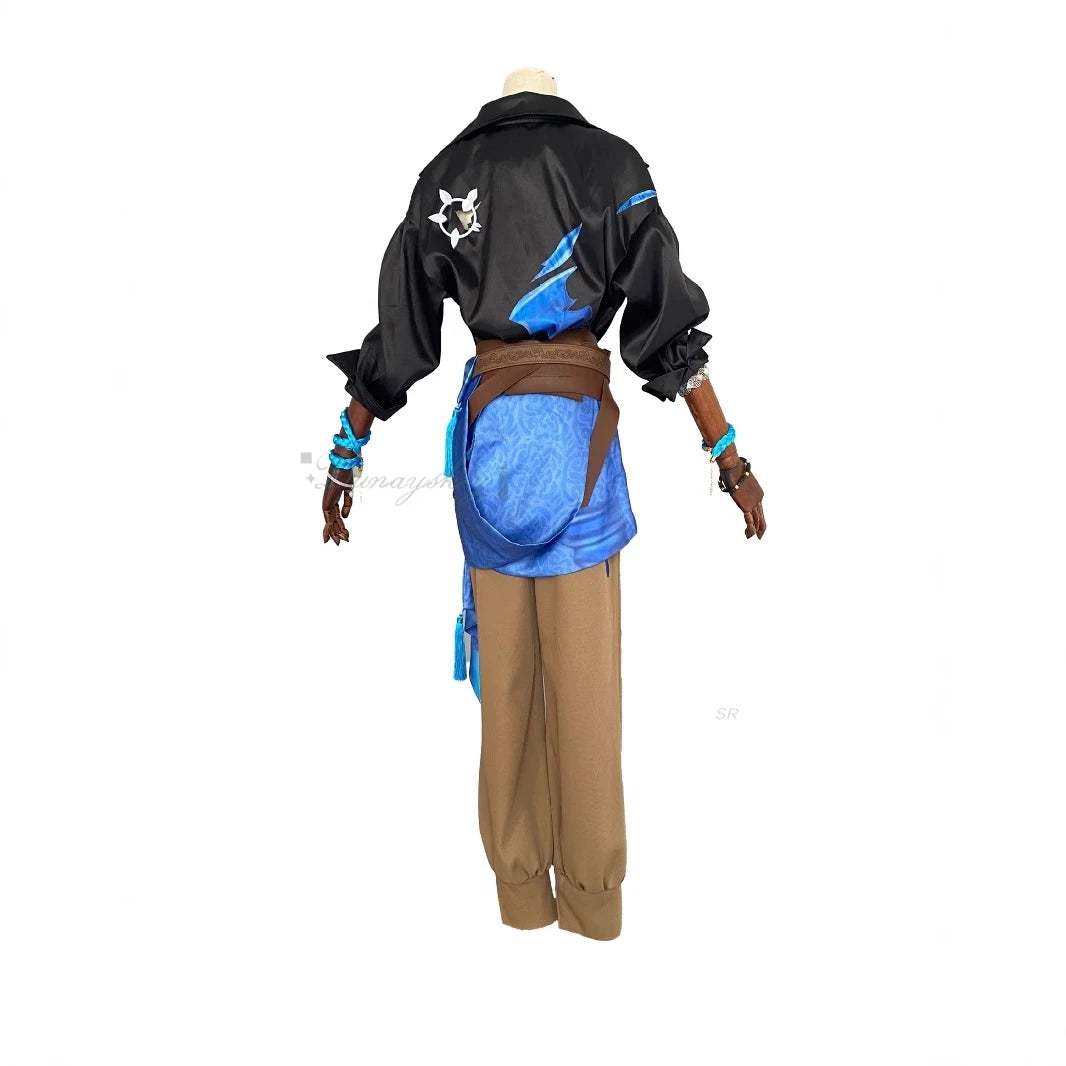 Game Identity Ⅴ New Skin Frederick Kreiburg Composer Cosplay Costume Uniform Clear rationality Wig Man Halloween Party Suit
