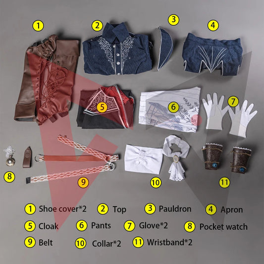 New Eldeng Ring Nightreignes Duchess Cosplay Costume Coat Pants Gloves Accessories For Game Party Halloween Custom Made