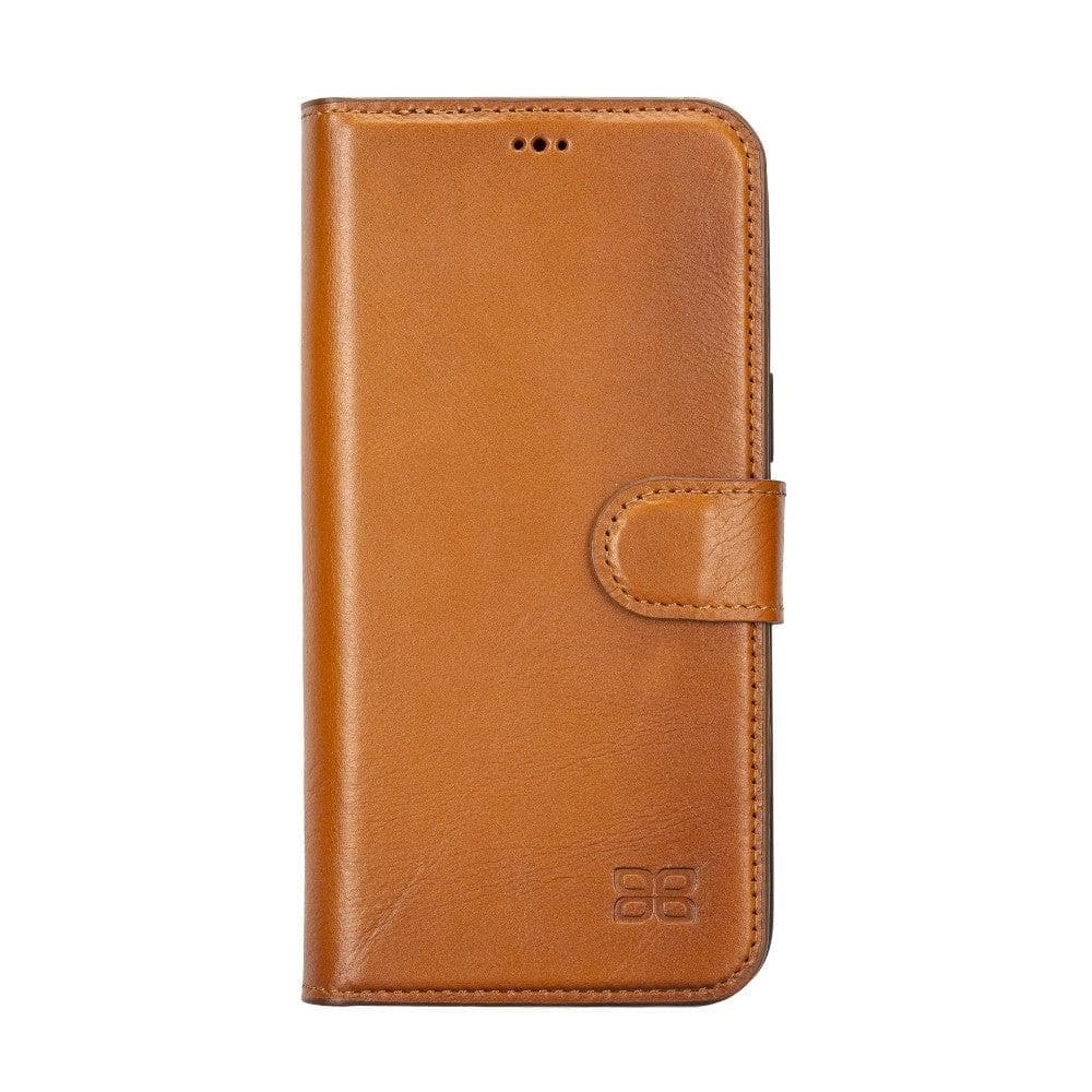 Apple iPhone 14 Series Detachable Leather Wallet Case Darker Color -