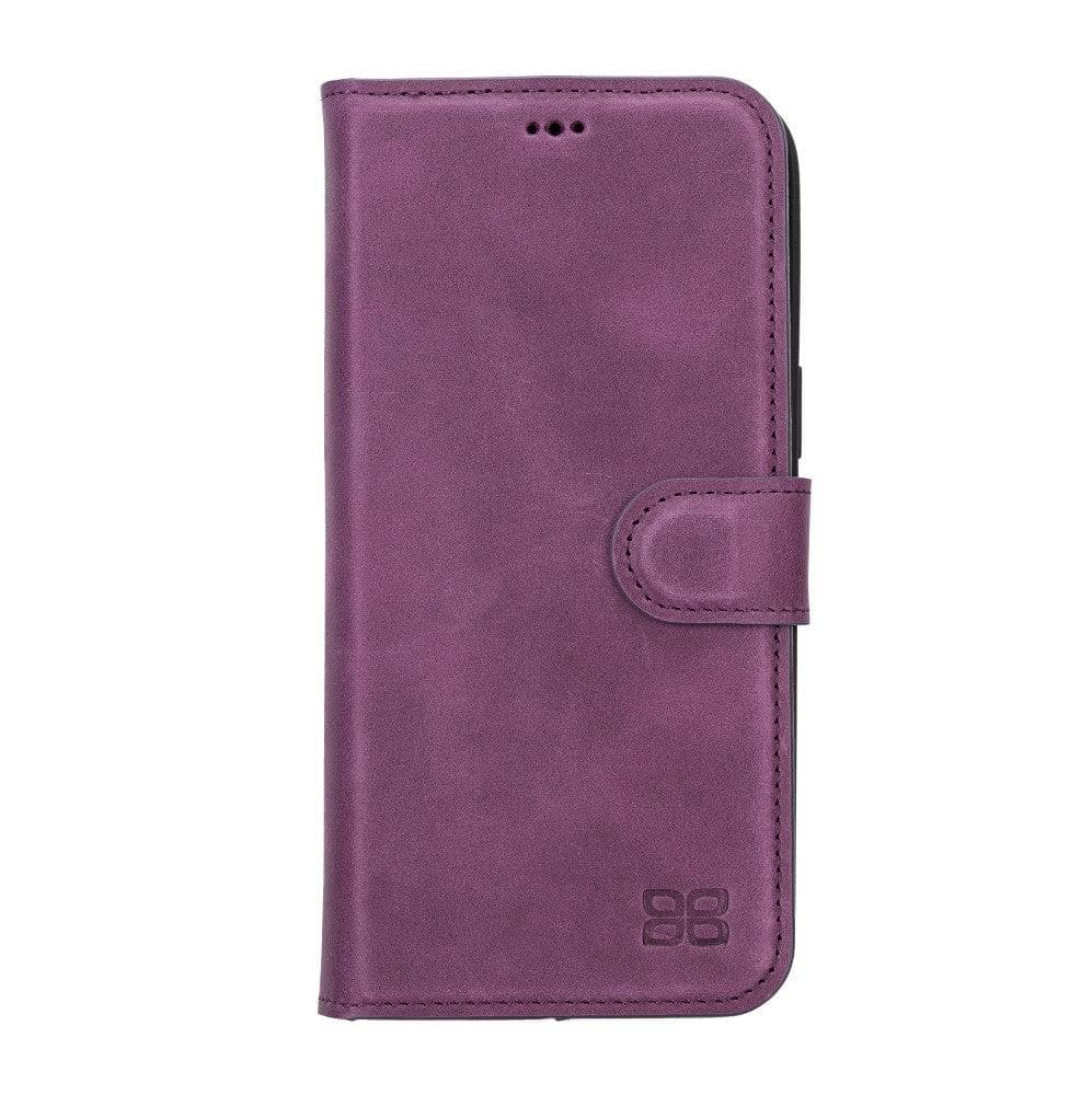 Apple iPhone 14 Series Detachable Leather Wallet Case Darker Color -