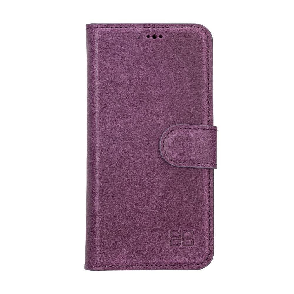 Apple iPhone 14 Series Detachable Leather Wallet Case Darker Color -