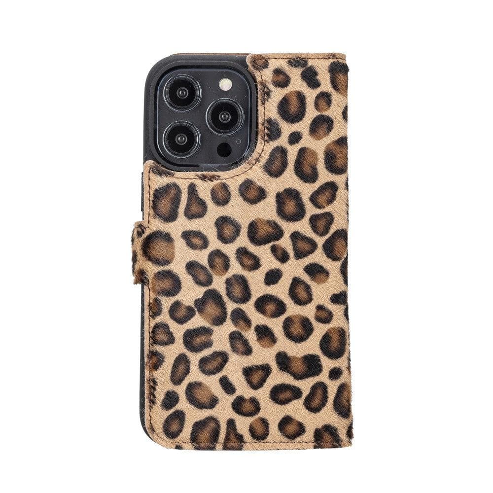 Apple iPhone 14 Series Detachable Leather Wallet Case Darker Color -