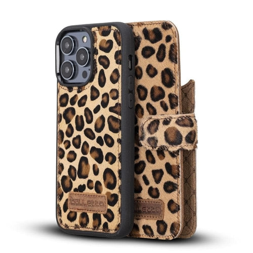 Apple iPhone 14 Series Detachable Leather Wallet Case Darker Color -