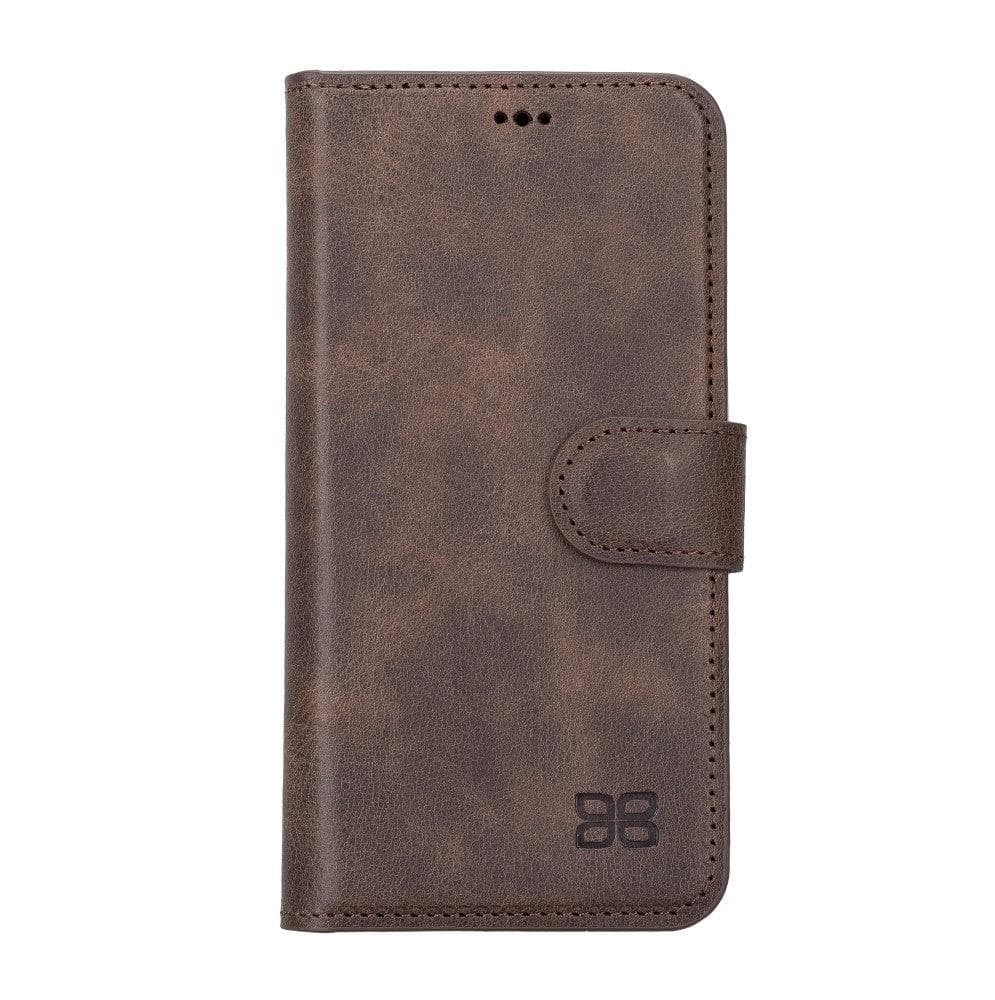 Apple iPhone 14 Series Detachable Leather Wallet Case Darker Color -