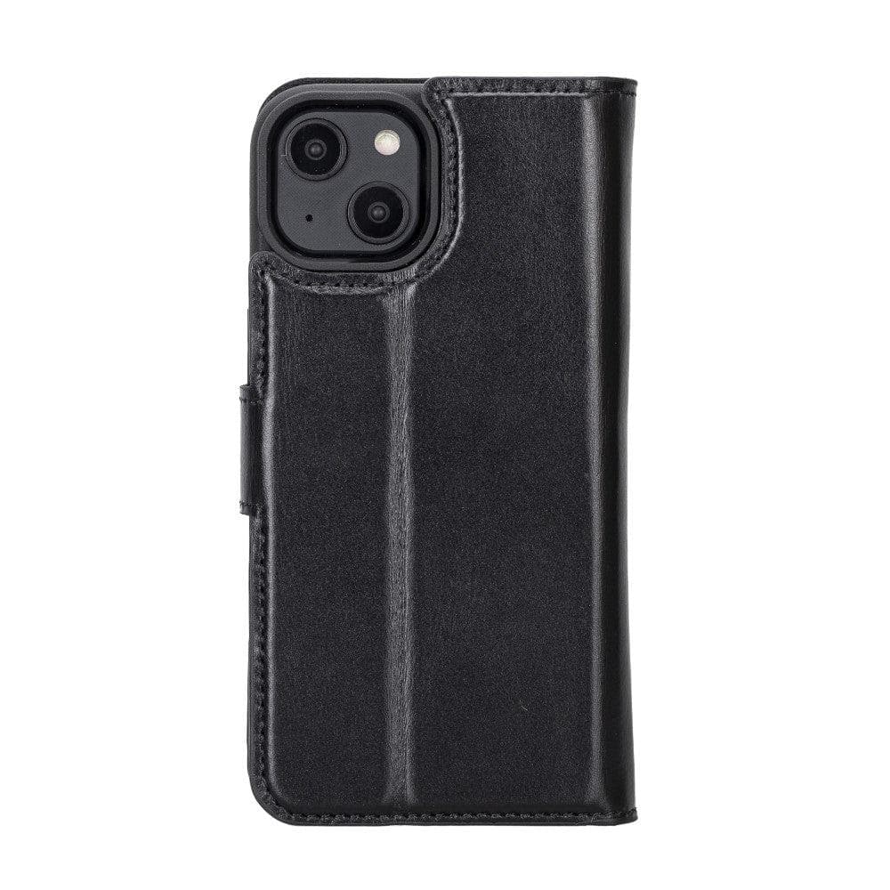 Apple iPhone 14 Series Detachable Leather Wallet Case Darker Color -