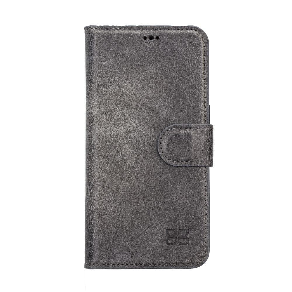 Apple iPhone 14 Series Detachable Leather Wallet Case Darker Color -