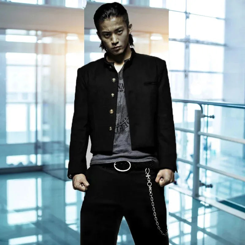 2025 Japanese Movie New Crows Zero Takiya Genji Uniform High School Coats JK Black Suit College Style Jacket Cosplay☆★ee☆★