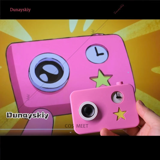 Anime Takopii no Genzai Cosplay Costume Happy Camera octopus Pink Bow Ribbon Prop Accessories Halloween Disguise for Adult