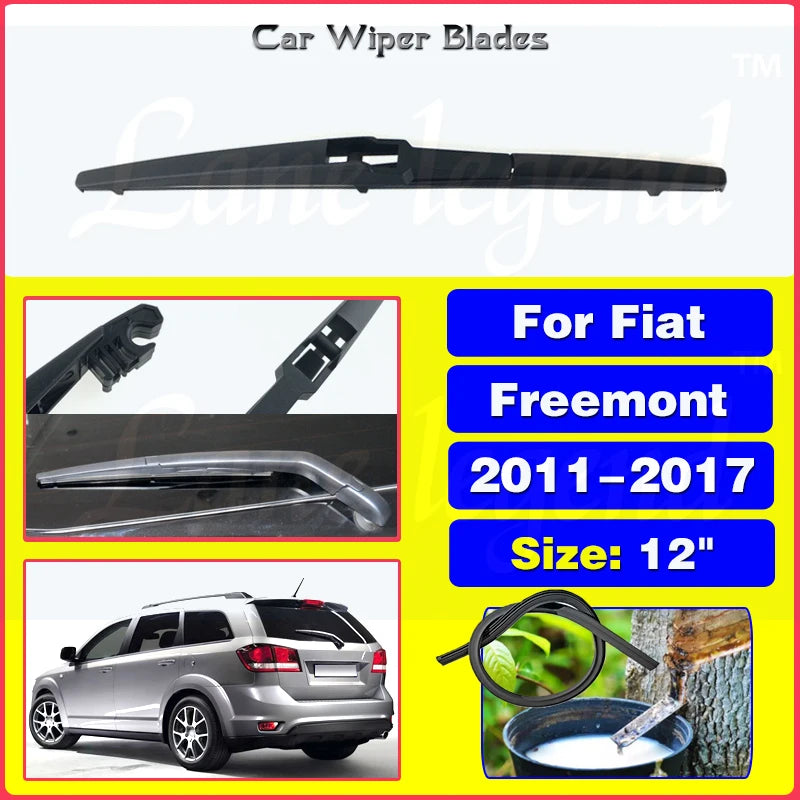 12" Rear Windshield Windscreen Washer Wiper Blade For Fiat Freemont 2011-2017 Clean Window Rain Brush Car Accessories 2015 2016