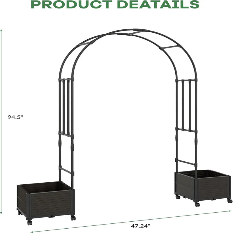 Span Garden Arch Trellis for Climbing Plants, Metal Wedding Arch Flowers Frame Backdrop Stand,Balloon Decor Garden Arch Arbor