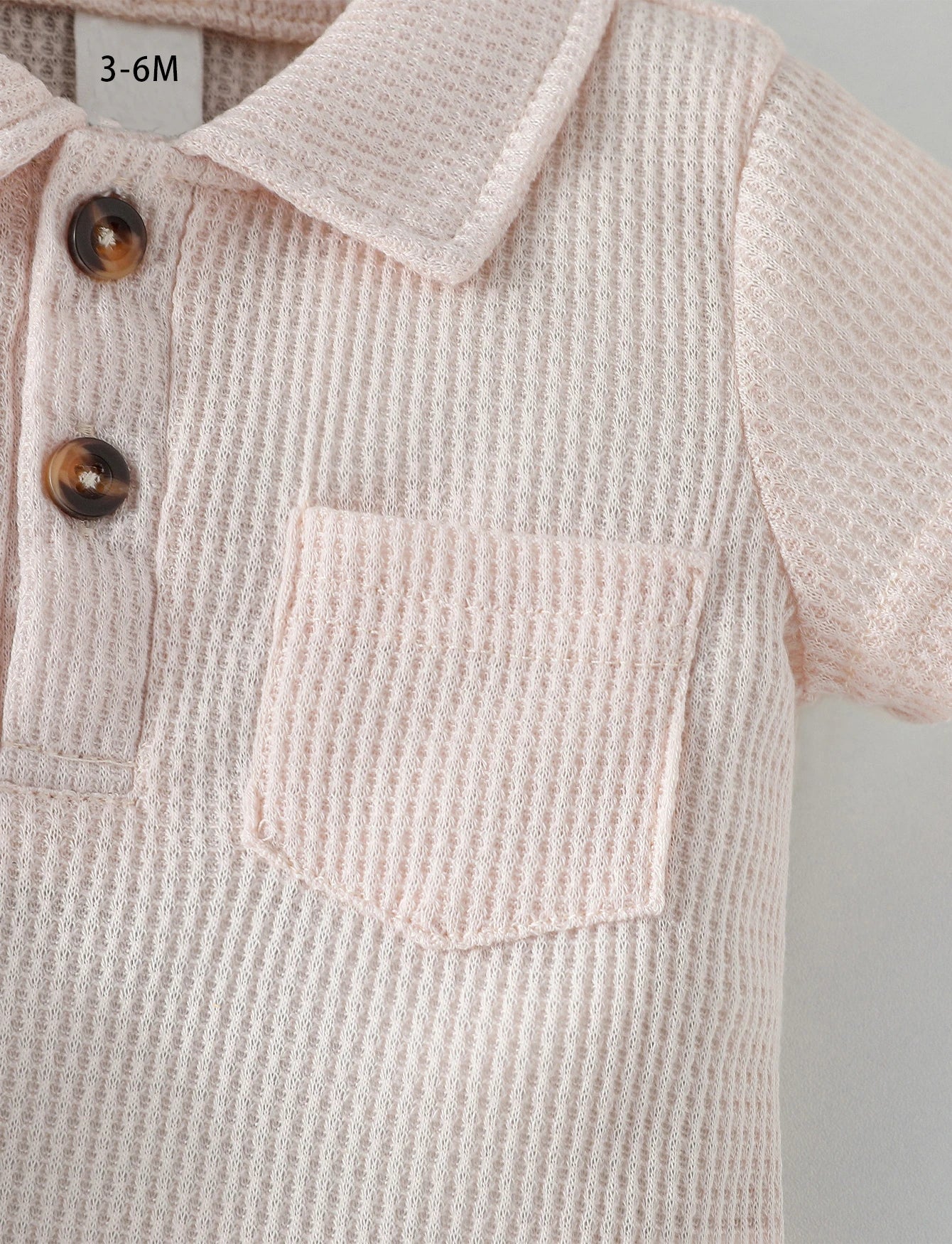 4Pcs/ Baby Boys Four Seasons Fashion  Waffle pattern Short Sleeve Bodysuits For 0-1Y Casual Daily Wear Romper Clothes Jumpsuit