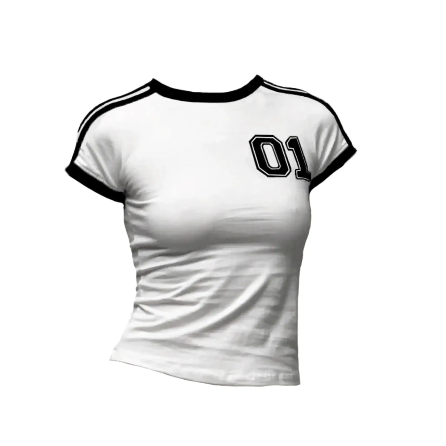 ﻿Y2k Clothes Gothic Crop Tops 01 Pattern Print Vintage Women Casual Baby Tee Streetwear Girls Aesthetic Short Sleeves T-Shirt ﻿