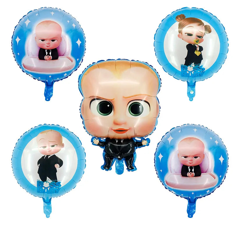 5pcs boss baby foil Balloons18inch baby Globos Happy Birthday party aluminum foil decoration balloon baby shower toy