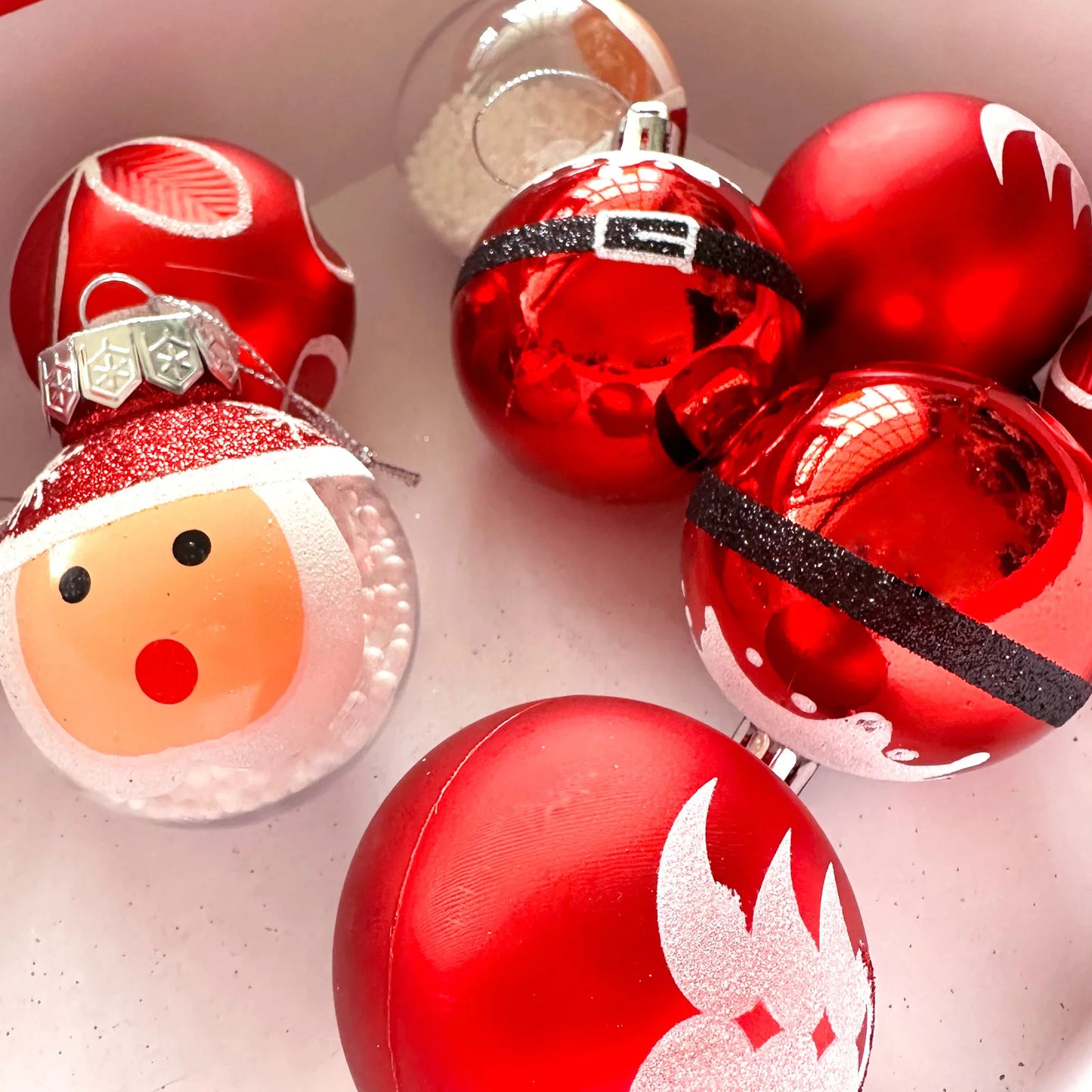 9PC Christmas Ball Christmas Tree Decoration Hanging Ball Holiday Party Decoration 6CM DIY Painted Christmas Tree Pendant