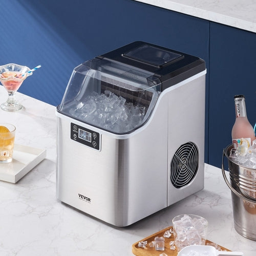 Portable Countertop Ice Maker 45Lbs/24H Self-Cleaning With Scoop