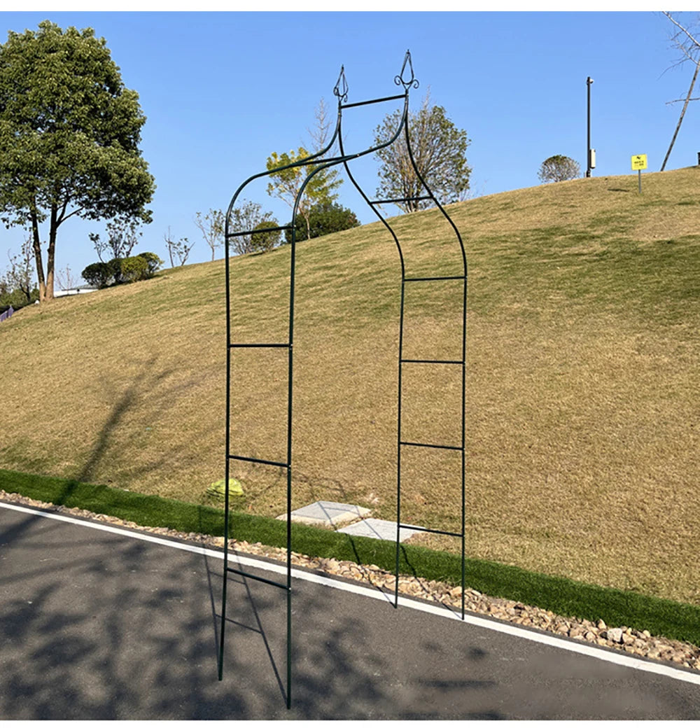 1pcs Metal Garden Arch Rose Arbor Climbing Plant Frame Balloons Archway Wedding Birthday Party Arch Stand Lawn Courtyard Decor