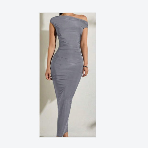 Summer New Elegant Party Daily Date Oblique Shoulder One-Shoulder