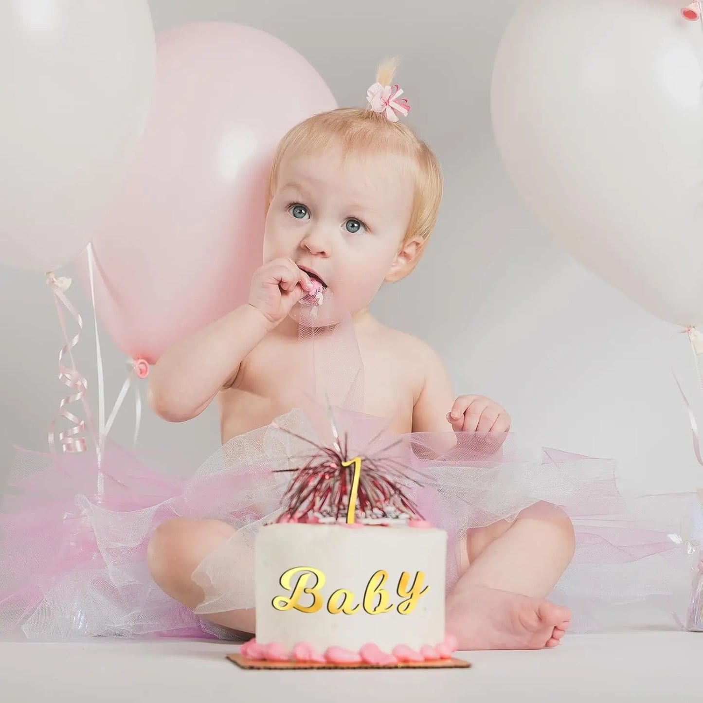 64pcs DIY Acrylic Cake Alphabet Number Top Combination Number and Alphabet Cake Decoration Wedding Baby Shower Cake Decoration