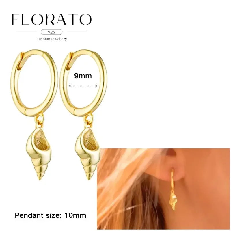 925 Sterling Silver Ear needle European And American Style Hoop Earrings Round square Pendientes Fashion For Women Birthday Gift