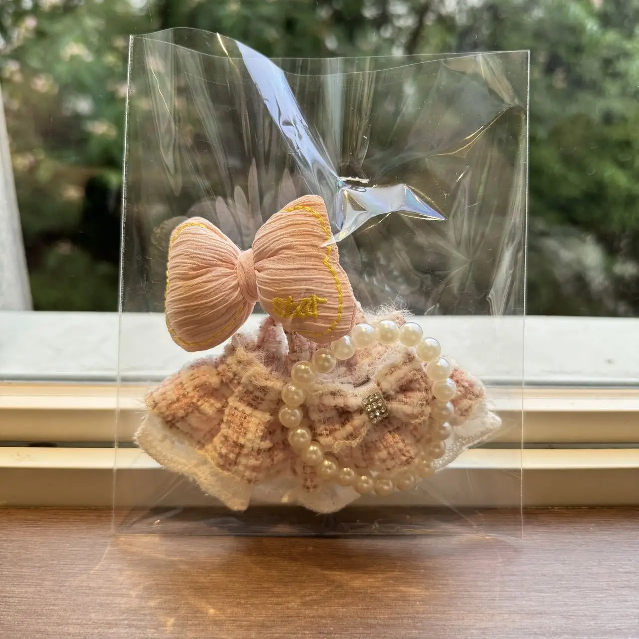 Clothes For Labubu Suspender Pearl Skirt Hair Accessories Set Clothing Accessories Suitable For 15 Cm 17 Cm 1st To 3rd Gen