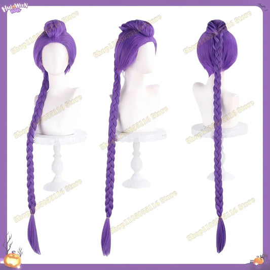 Kpop Demon Hunters Wig Rumi Mira Zoey Saja Boys Baby Wig Men Women Synthetic Hair Free Wig Cap Cosplay Halloween Party Props