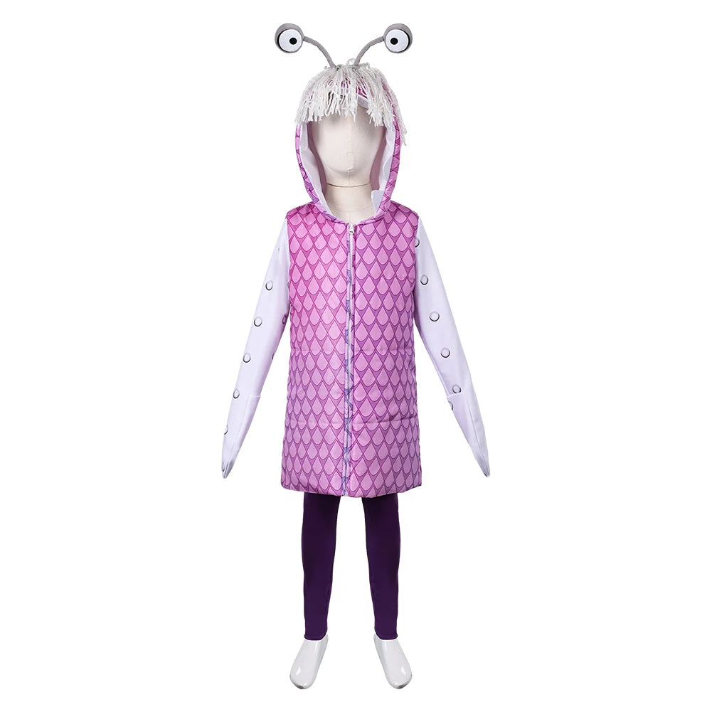 Cartoon Movie Monsters Company Boo Cosplay Costume for Kids Children Boys Girls Roleplay Clothing Halloween Carnival Party Suit