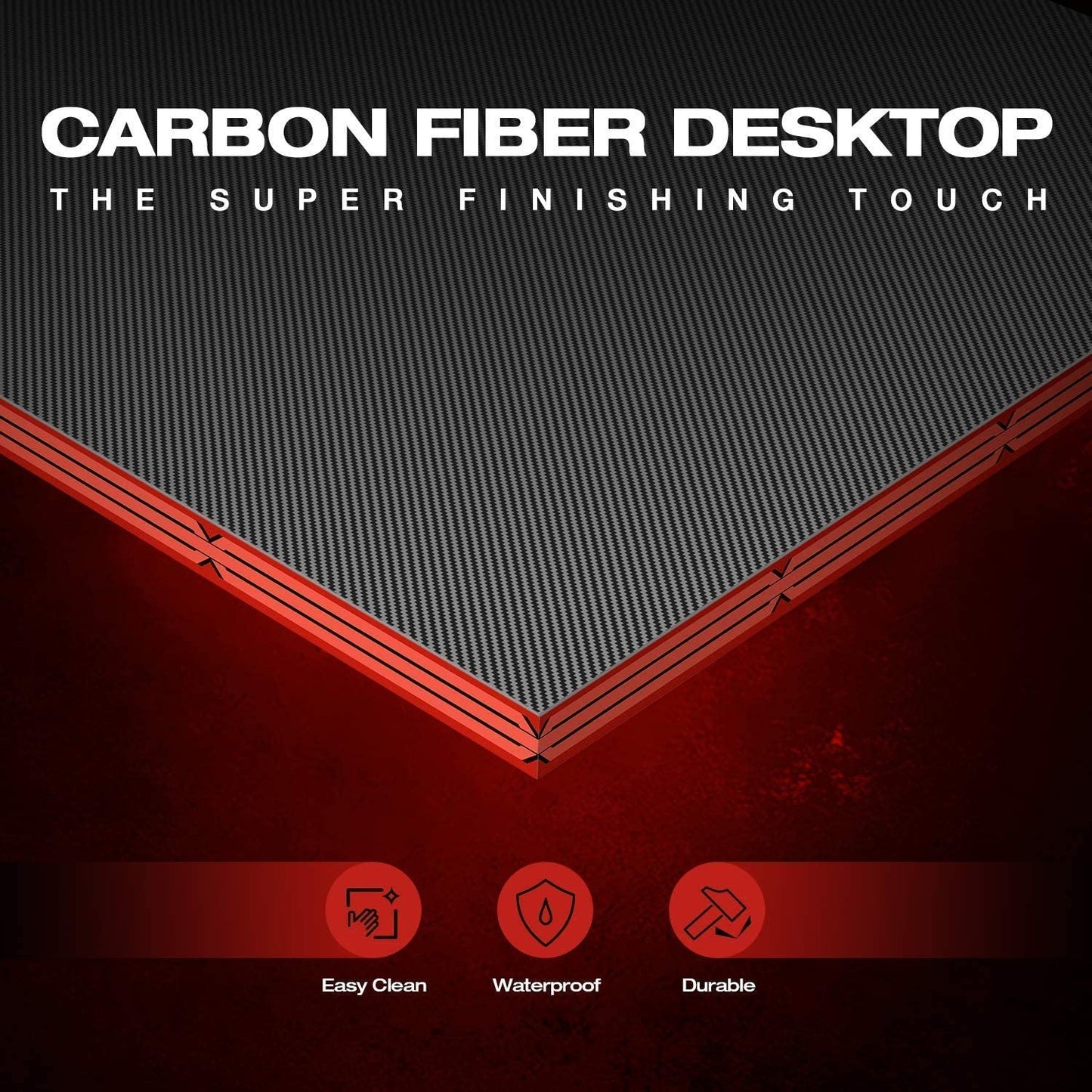L Shaped Gaming Desk With Monitor Riser 51 Inch Corner Desk