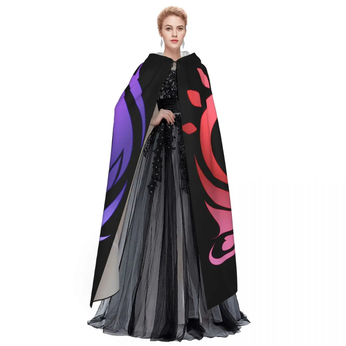 Transformers Autobots Long Hooded Cloak Witch Medieval Costume Cosplay Cape HalloweenCoat Adult Unisex