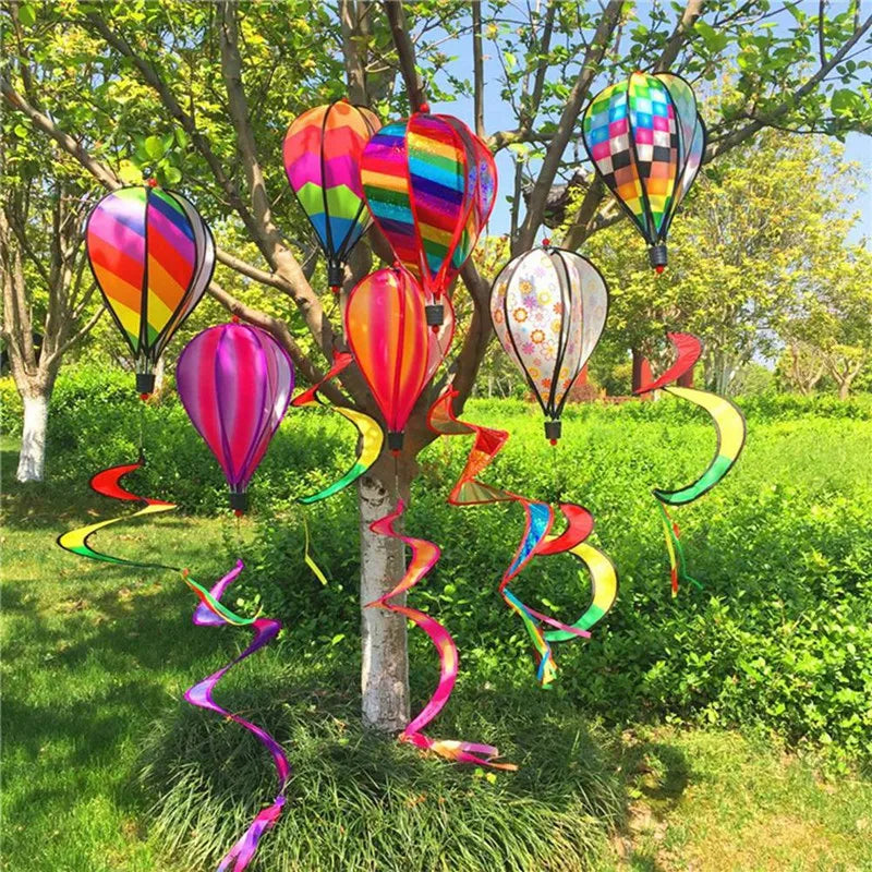 AFBC Garden Spring Hot Air Balloon Pendant Rotating Windmill Hanging Decoration