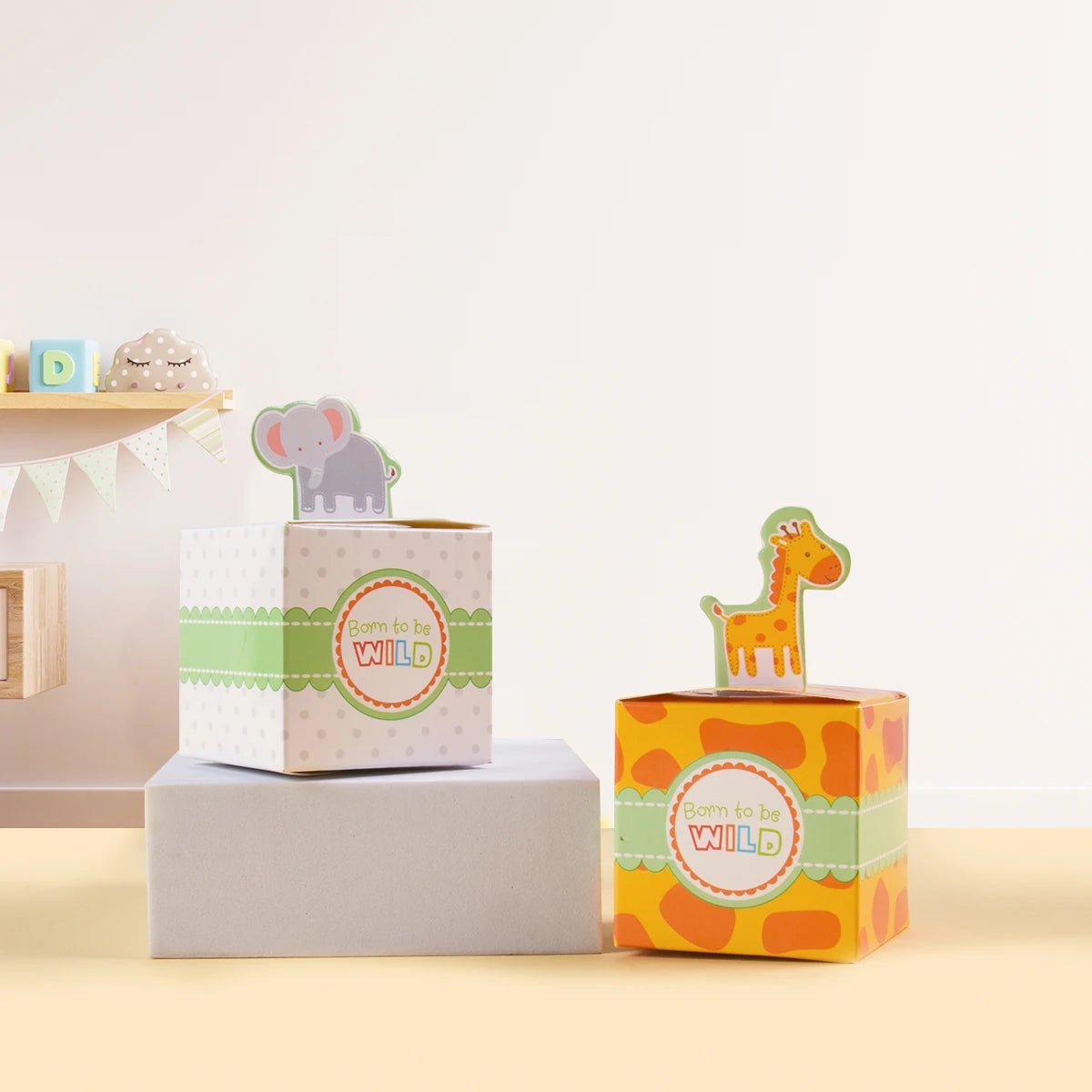 4P Small Animal Candy Box Candy Party Children's Day Gift Cute Cartoon Baby Baptism Decoratio Festival Event Candy Souvenir Pack