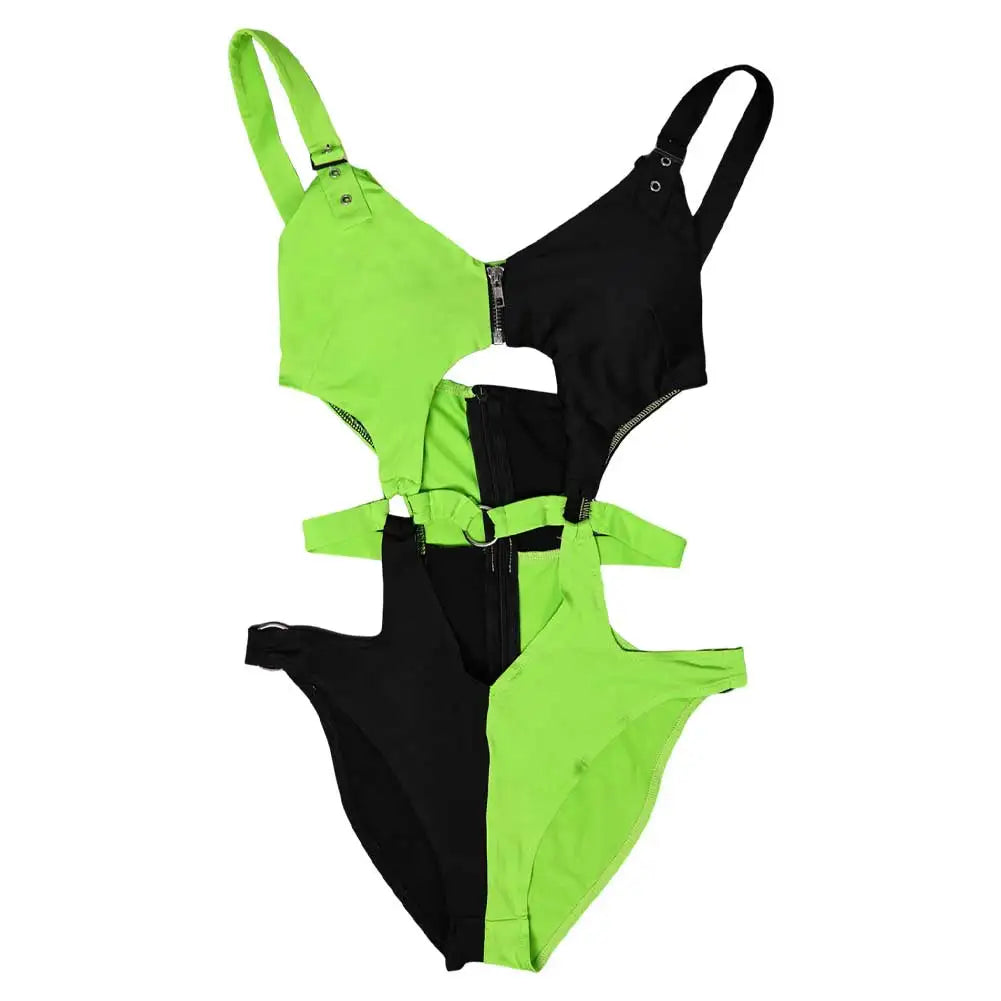 Shego Cosplay Women Lingerie Costume Cartoon Kim Underwear  Summer Swimsuits Swimwear Girls Adult Women Roleplay Fantasia Suits
