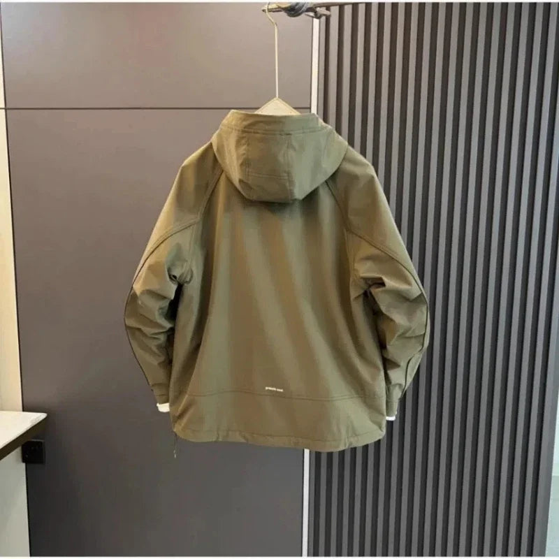 Men's Jacket Trendy Casual and Versatile Work Jacket Fashionable Simple Outdoor Sports Jacket Shoes Coats Men's Summer Outer