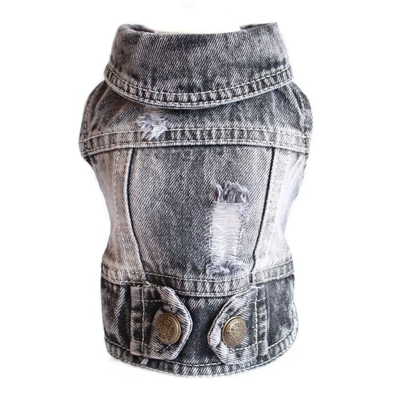 XS-2XL Denim Dog Clothes Cowboy Pet Dog Coat Puppy Clothing For Small Dogs Jeans Jacket Dog Vest Coat Puppy Outfits Cat Clothes