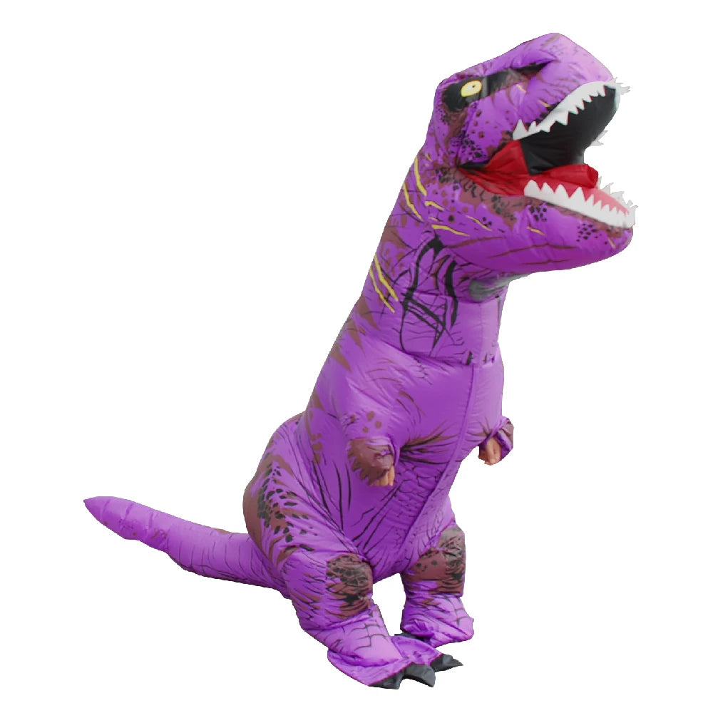 Funny Inflatable Dinosaur Carnival Costume Halloween Christmas New Year Birthday Party Role Playing T-Rex Inflatable Suit Gift