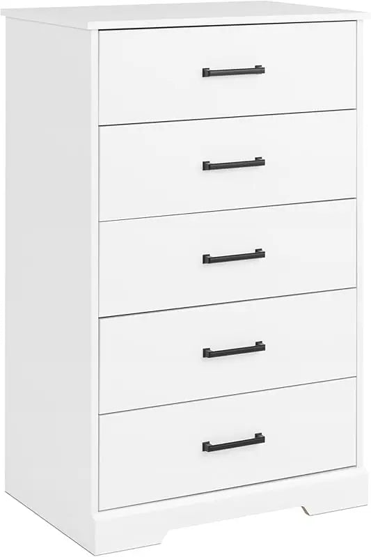 Superior 5-Drawer Chest for Bedroom - Spacious and Stylish Chest of Drawers, Measuring 17.75"D x 31.5"W x 44.75"H,