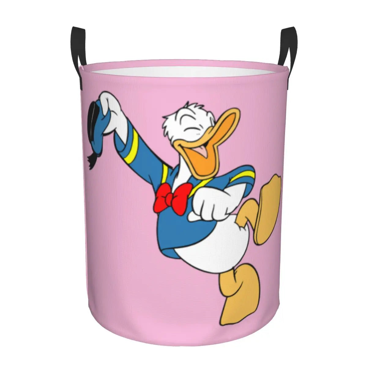 Custom Donald Duck Cartoon Laundry Basket Foldable Large Clothes Storage Bin Baby HamperCustom