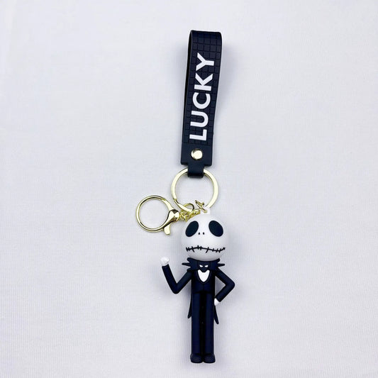 Disney Keychain Movie Nightmare Before Christmas Gifts Sally Jack Cartoon Silicone Pendant Decoration Accessories Gift Keyrings