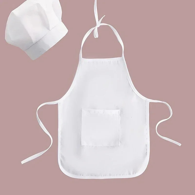 2PCS Baby Chef Apron Hat for Kids Costumes Chef Baby Cook Costume Newborn Photography Prop Newborn Hat Apron Set Baby Clothes