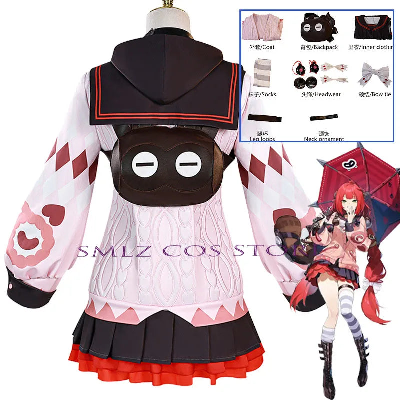 Smlz Ukinami Yuzuha Cosplay Game Zenless Zone Zero Costume Wig Coat Bag Suit Spook Shack For Women Girls Halloween Party Props